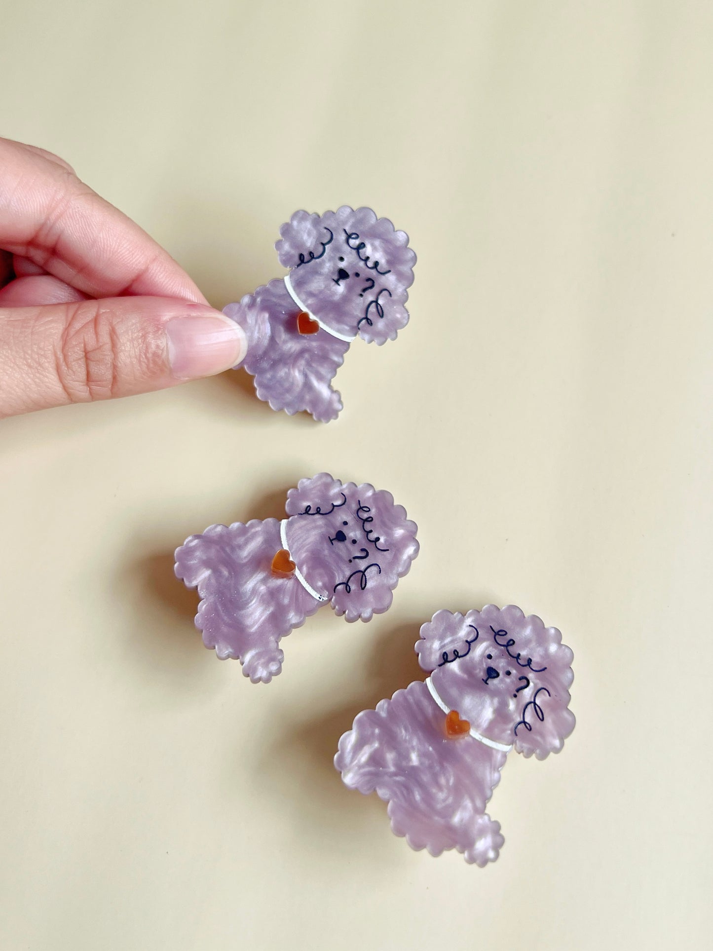 Confused Cotton Hair Clip Size S