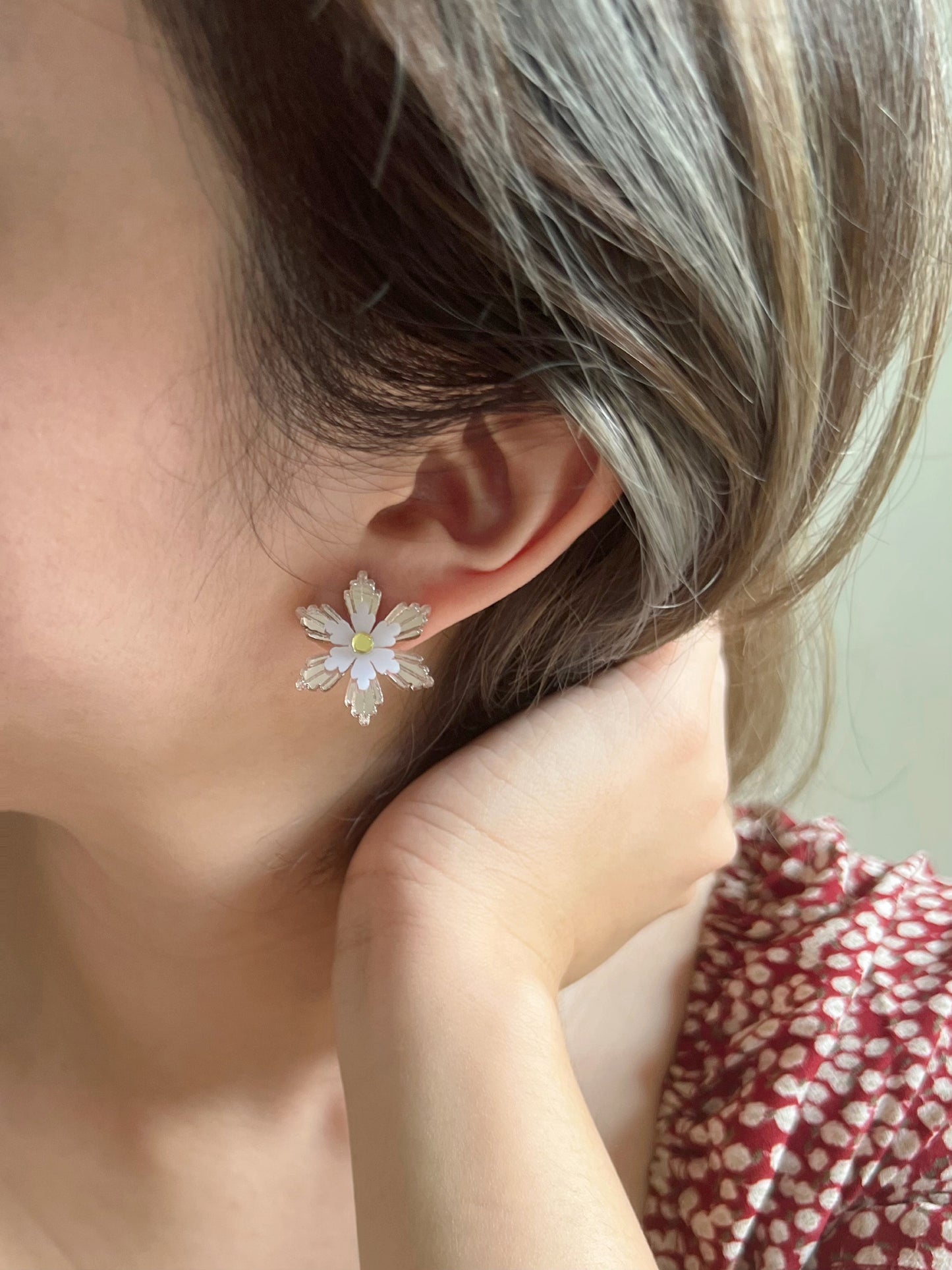 Sakura Snowflake Hoop/Stud