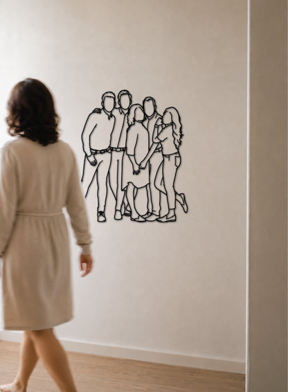 Custom Wall Line Portrait | Grand