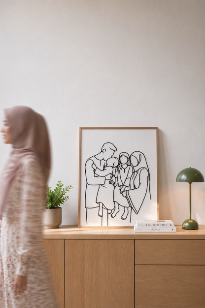 Custom Frame Line Portrait | Grand