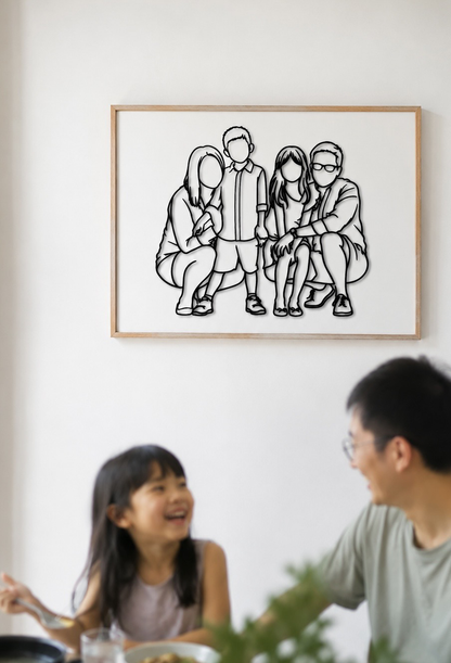 Custom Frame Line Portrait | Grand